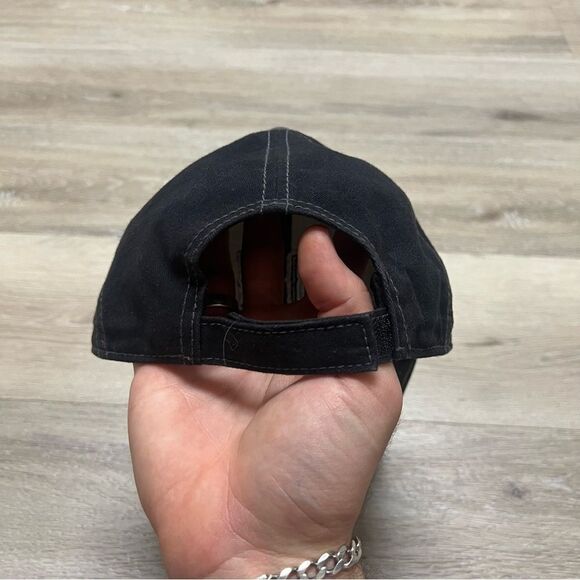 HARLEY DAVIDSON Motorcycles Skull Cap Hat One Size Black Gray Adjustable - Picture 3 of 6